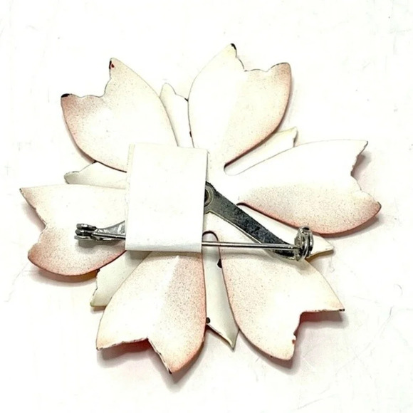 Vintage Enameled Flower Broach from the 70’s​​ - Picture 5 of 5